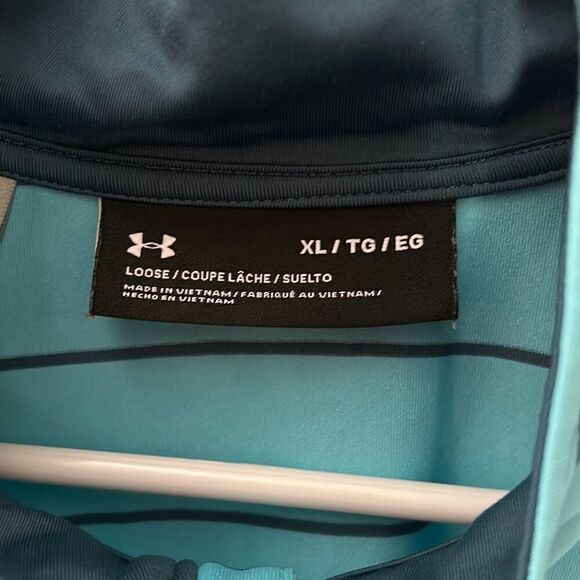 Under Armour Men’s XL Golf Pullover Turquoise - Picture 2 of 8